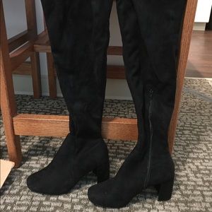 Thigh High Velvet Boots